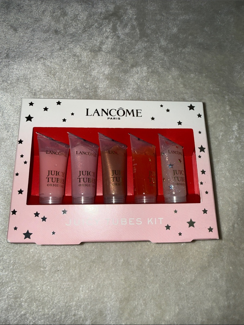 Lancôme Juicy Tubes Lip Gloss Set - Pink, Red, Clear, Peach, Shimmer - Picture 1 of 3